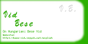 vid bese business card